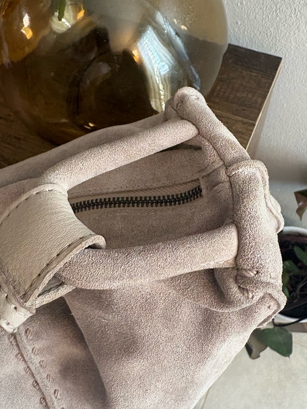 The Sak Los Feliz Suede Soft Brown Tan Leather Hobo Shoulder Bag - Picture 7 of 13